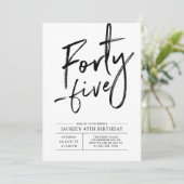 Quarante-cinq | Invitation moderne pour 45e annive (Debout devant)