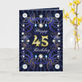 quarante-cinquième carte d'anniversaire avec les (Fleur jaune)