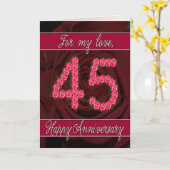 quarante-cinquième carte d'anniversaire avec les (Fleur jaune)