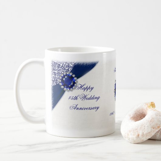 quarante-cinquième Tasse d'anniversaire de mariage (Avec donut)