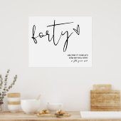 Quarante-dixième Affiche de bienvenue moderne (Cuisine)