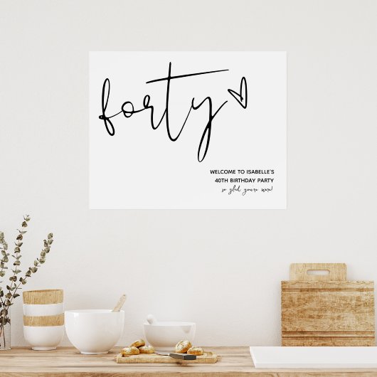 Quarante-dixième Affiche de bienvenue moderne (Cuisine)