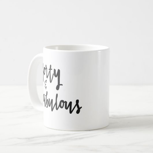 Quarante et fabuleux - 40e Anniversaire Mug (Devant gauche)