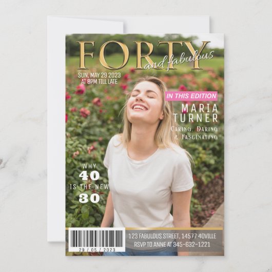 Quarante et Fabuleux Invitation de Style Magazine (Devant)