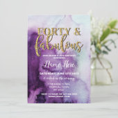 Quarante et invitation fabuleux de pourpre (Debout devant)