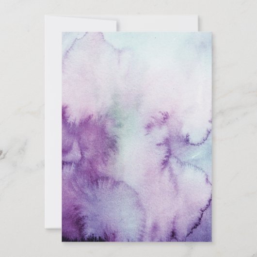 Quarante et invitation fabuleux de pourpre (Dos)