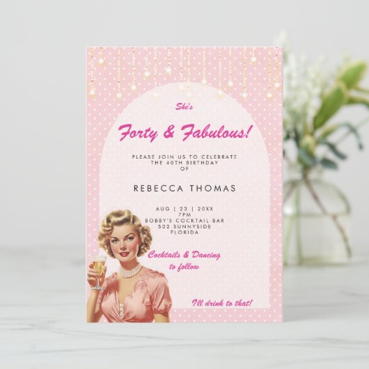 quarante & fabuleuse invitation d'anniversaire ros (Debout devant)