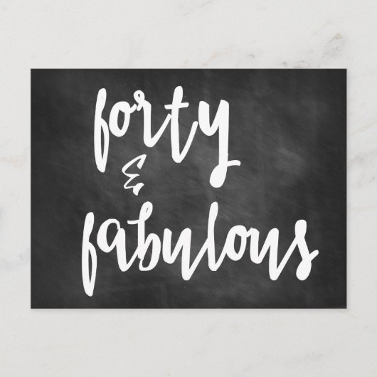 Quarante & Fabuleux - Carte de 40e anniversaire à (Devant)