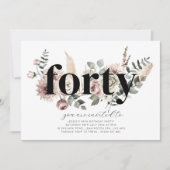 Quarante Florals - 40e Invitation anniversaire (Devant)