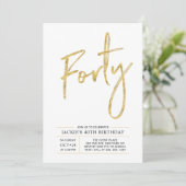 Quarante | Invitation de fête d'anniversaire 40 an (Debout devant)