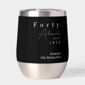 Quarante Noir et Blanc 40e fête d'anniversaire Fav (Arrière)
