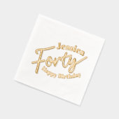 Quarante script or blanc nom personnalisé 40e anni (Gauche)