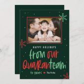 Quaranteam ÉDITABLE COULEUR Carte photo de vacance (Devant / Derrière)