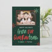 Quaranteam ÉDITABLE COULEUR Carte photo de vacance (Debout devant)