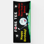 Quarantième bannière d'anniversaire de golfeurs (Vertical)