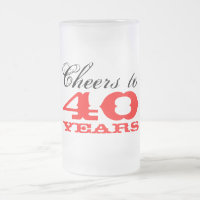 quarantième Cadeau de la tasse | en verre de bière