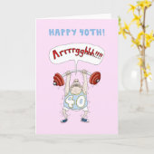 Quarantième carte d'anniversaire drôle (Fleur jaune)