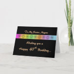 Quarantième carte d'anniversaire personnalisable<br><div class="desc"></div>