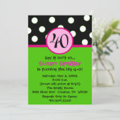 quarantième Invitation d'anniversaire (Debout devant)