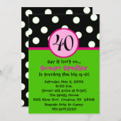 quarantième Invitation d'anniversaire (Devant / Derrière)