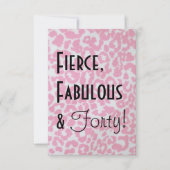 Quarantième invitation d'anniversaire d'empreinte (Devant)