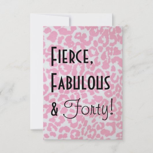 Quarantième invitation d'anniversaire d'empreinte (Devant)