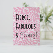 Quarantième invitation d'anniversaire d'empreinte (Debout devant)