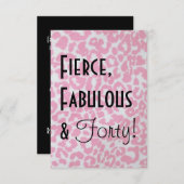 Quarantième invitation d'anniversaire d'empreinte (Devant / Derrière)