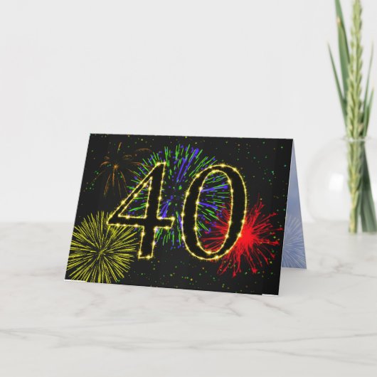 quarantième Invitation de fête d'anniversaire (Devant)
