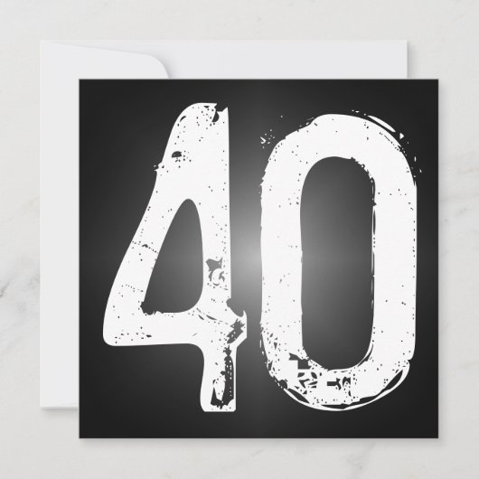 quarantième Invitation de fête d'anniversaire (Devant)