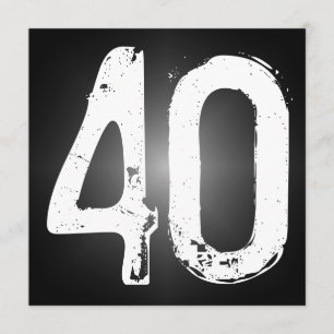 quarantième Invitation de fête d'anniversaire