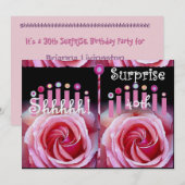 quarantième Invitation de fête d'anniversaire de (Devant / Derrière)
