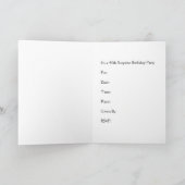 quarantième Invitation de fête d'anniversaire de (Intérieur)
