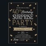 quarantième Invitation de fête de confettis de<br><div class="desc">Cette quarantième invitation chic et élégante de fête d'anniversaire comporte un thème rose de confettis de parties scintillantes d'or de faux élégant avec la typographie moderne. Customisez la couleur d'arrière - plan pour assortir la couleur de thème d'événement. Pour une invitation bien plus mémorable choisissez une forme découpée avec des...</div>