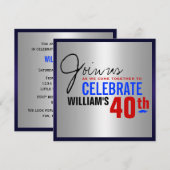 Quarantième invitation de l'anniversaire de (Devant / Derrière)