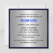 Quarantième invitation de l'anniversaire de (Dos)