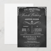 quarantième Invitation de partie de typographie de (Devant / Derrière)