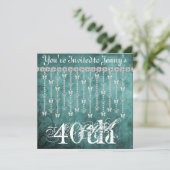 quarantième Invitation du papillon BLING (Debout devant)