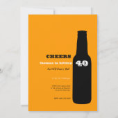 quarantième Invitations d'anniversaire - (Dos)