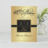 quarantième Invitations d'anniversaire - Balance (Debout devant)