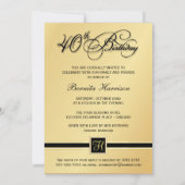 quarantième Invitations d'anniversaire - Balance (Dos)