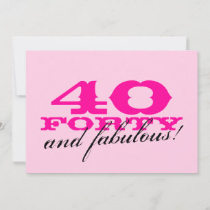 quarantième Invitations de fête d'anniversaire