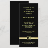 quarantième Invitations de fête d'anniversaire (Devant / Derrière)
