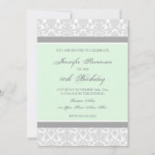 Quarantième invitations de fête d'anniversaire de (Dos)