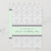 Quarantième invitations de fête d'anniversaire de (Devant / Derrière)