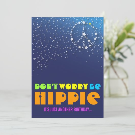 Quarantième invitations heureuses hippies de (Debout devant)