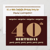 quarantième - quarante-neuvième invitation de fête (Devant / Derrière)