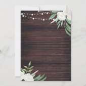 Quarantième soixantième invitation floral en bois (Dos)