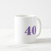 Quarantième tasse heureuse d'anniversaire (Devant droit)