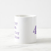 Quarantième tasse heureuse d'anniversaire (Centre)